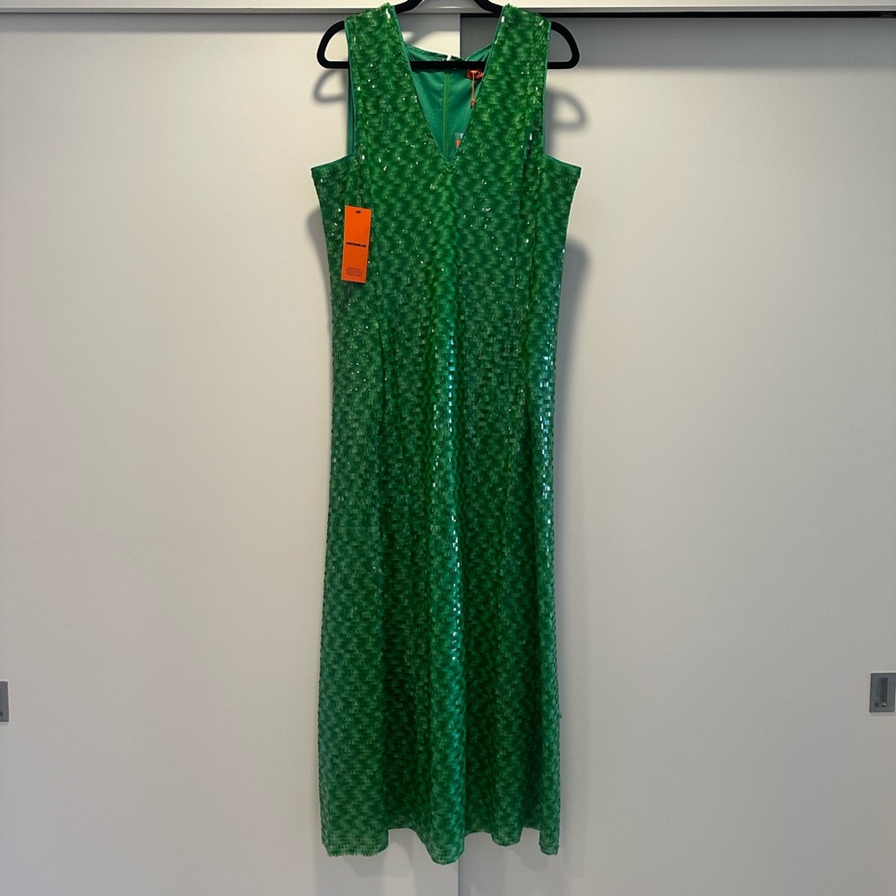 Simon Miller Green Sleeveless V-Neck Maxi Dress